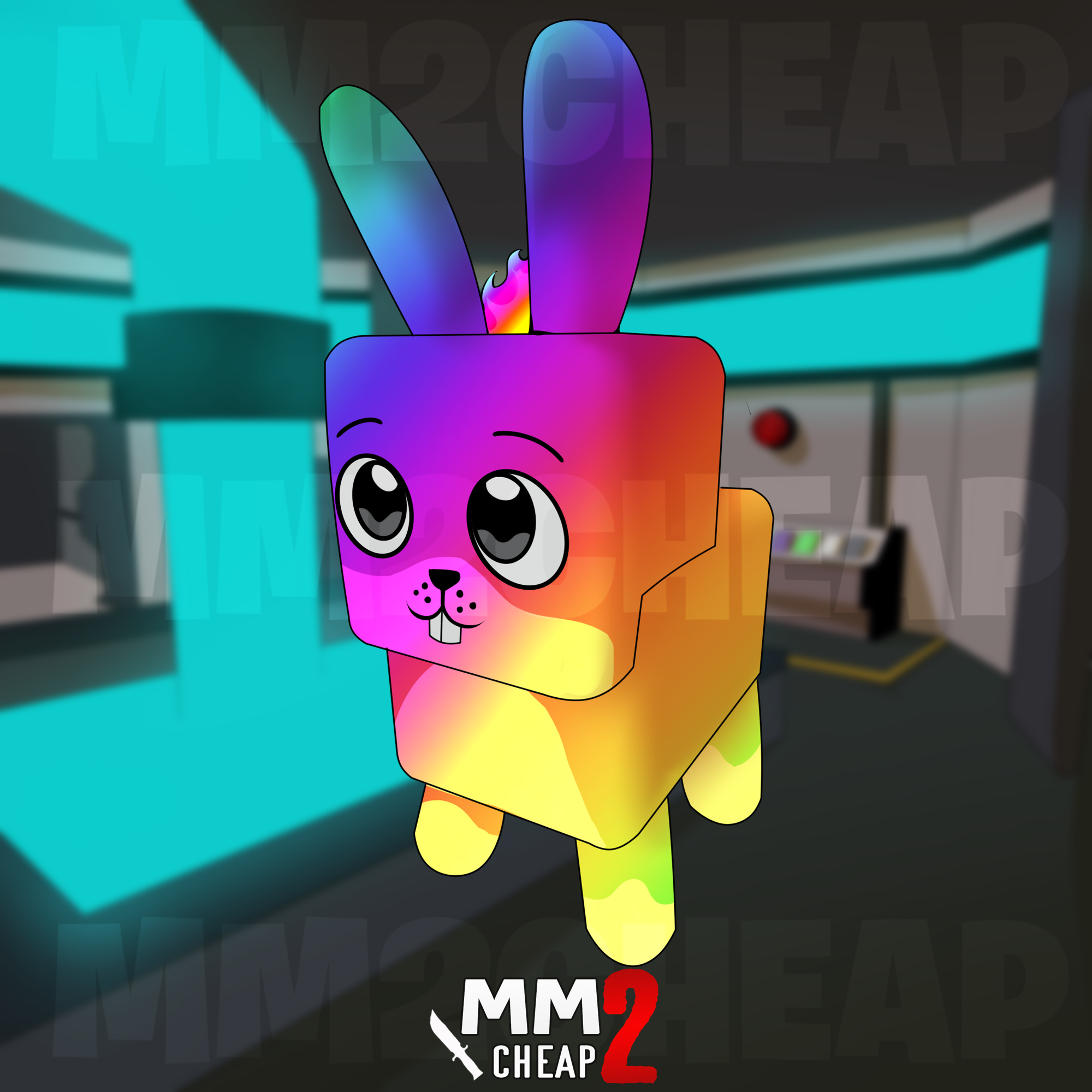 Chroma Fire Bunny Pet
