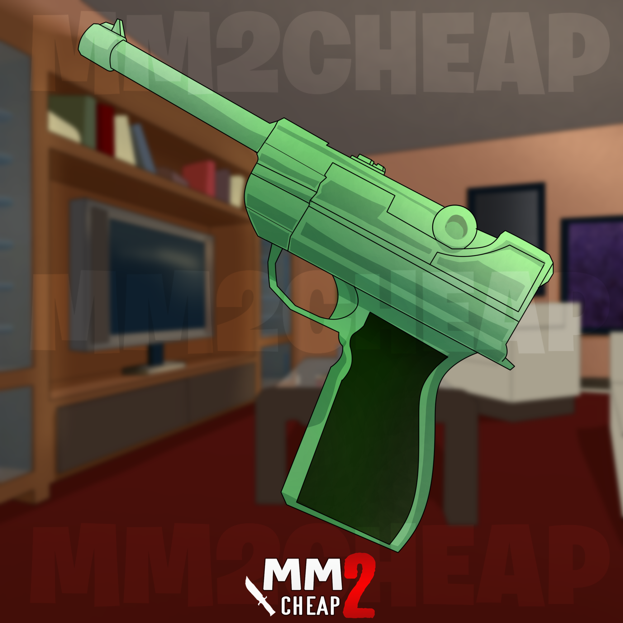 Green Luger Gun