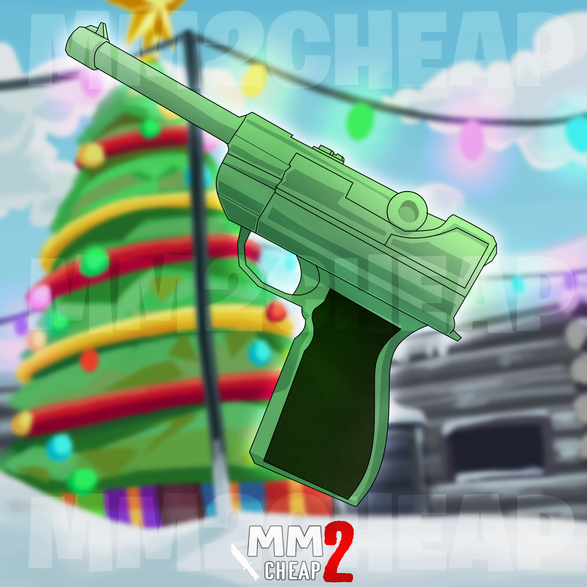 Green Luger Gun